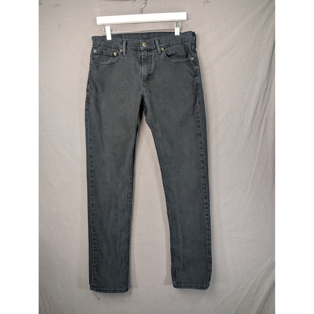 Levi Strauss 511 Slim Fit Jeans W32 L32 Faded Black Denim